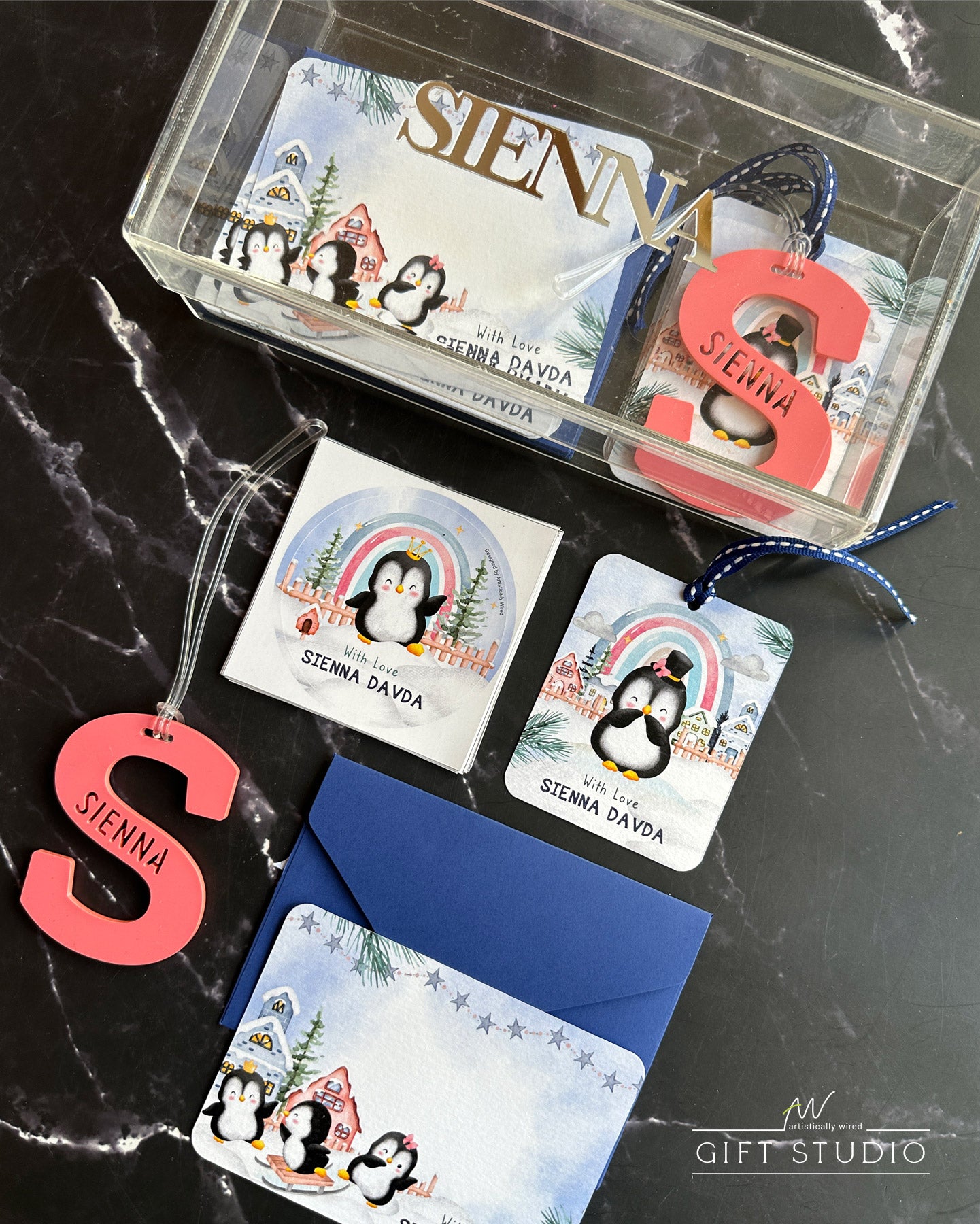Premium Stationery Gift Set : Happy Penguins