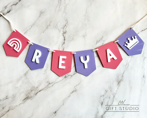Very Peri + Berry Pink / Set of 3 Letters