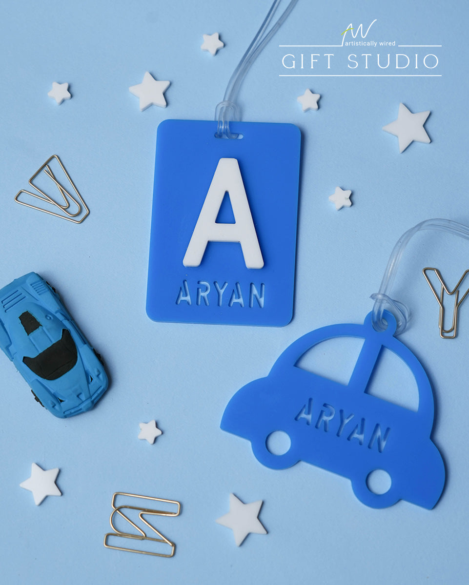 Kids Name Tag Gift Set - Ocean Blue