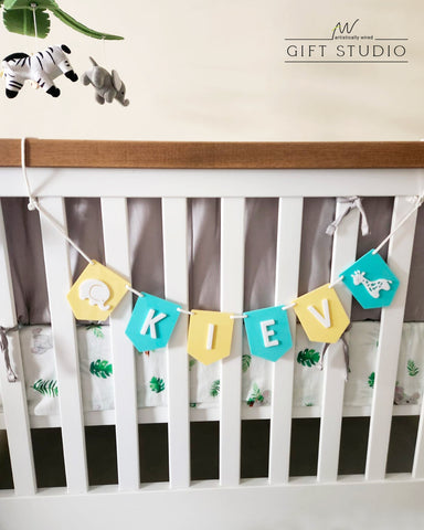 Lemon + Icy Blue / Set of 3 Letters