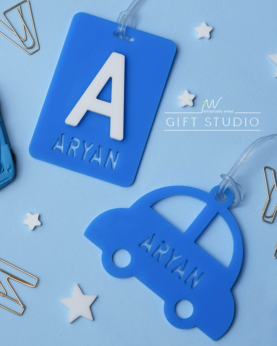 Kids Name Tag Gift Set - Ocean Blue