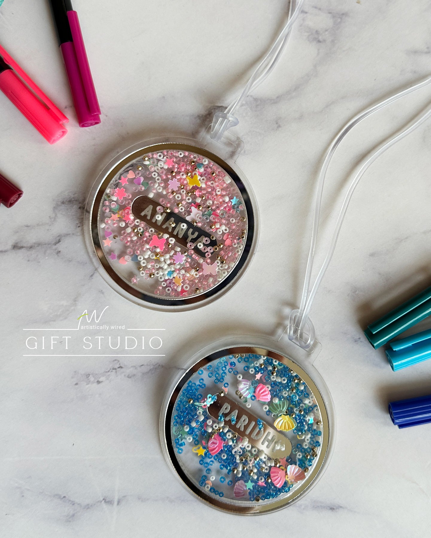 Confetti Tag - Blue