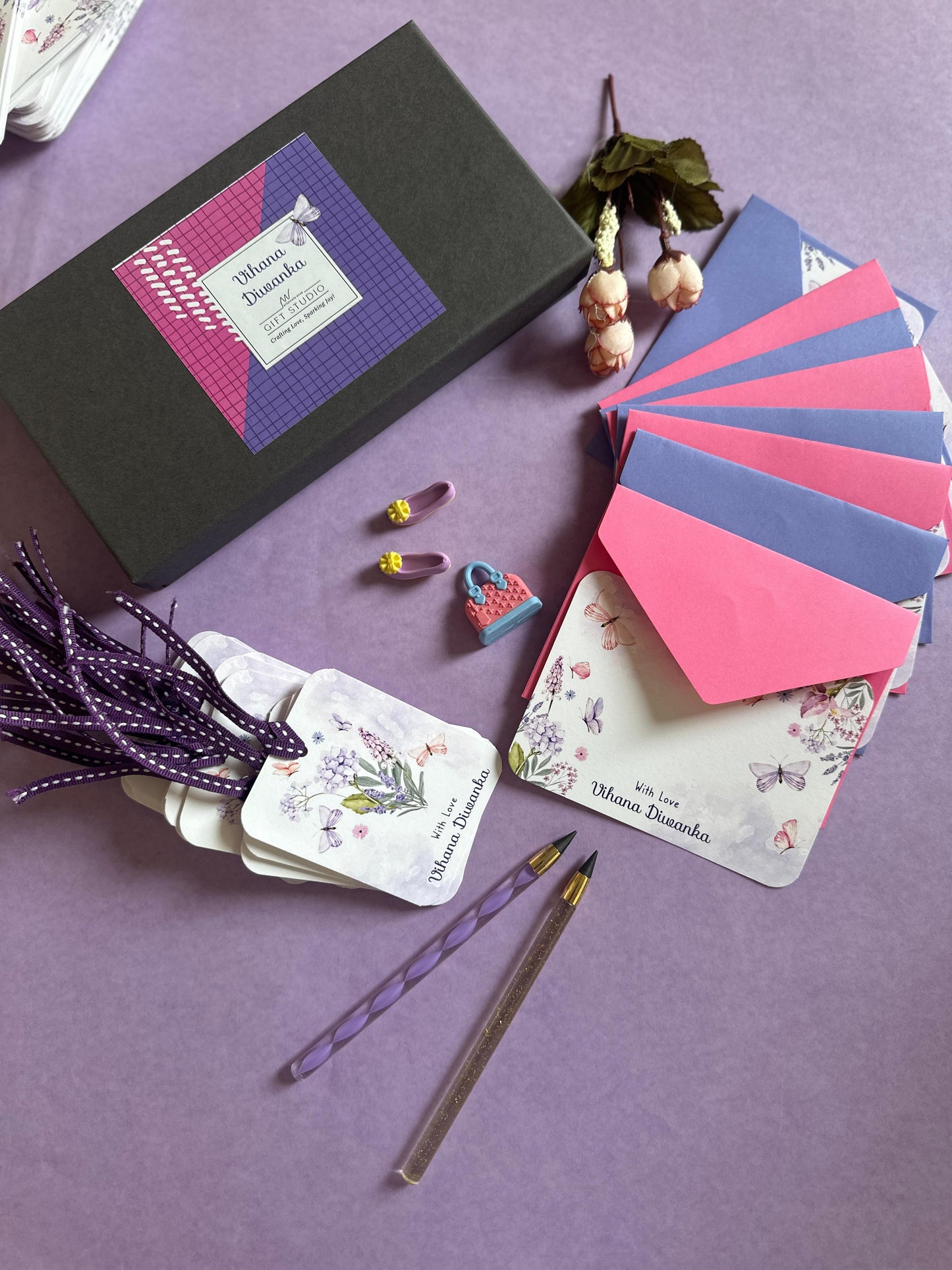 PETITE Stationery Set - Lilac Bloom