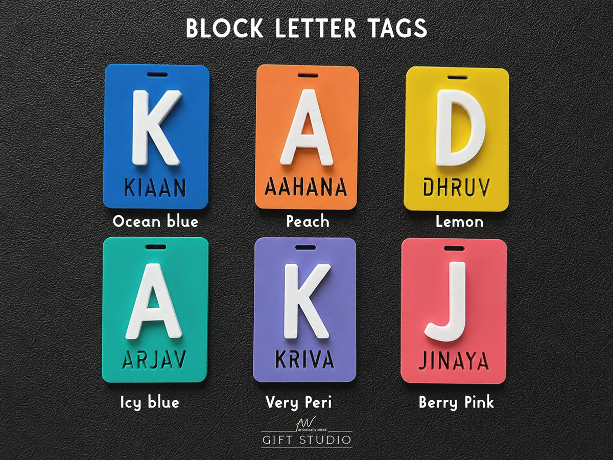Block Letter - Bag Tag