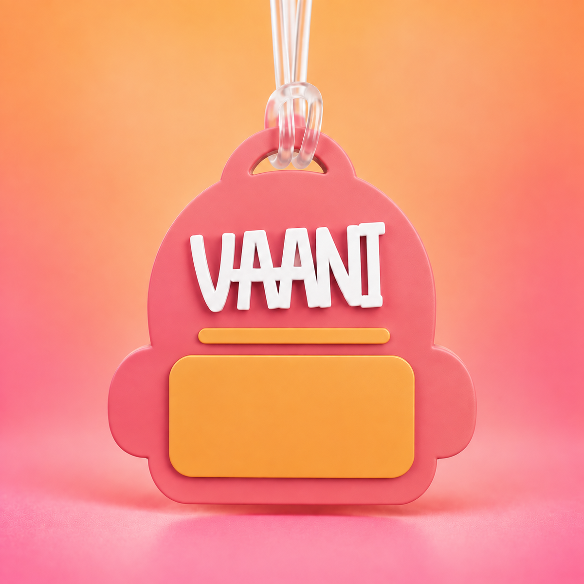 School Pop Bag Tag (Duo colour)