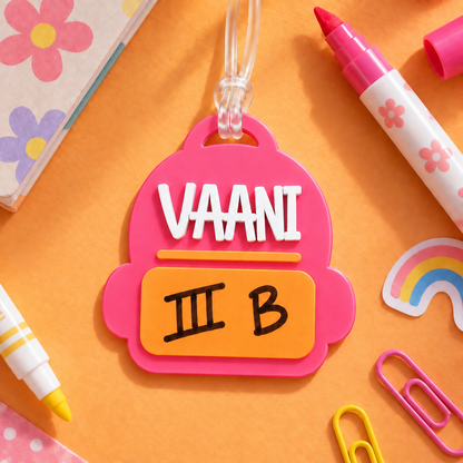 School Pop Bag Tag (Duo colour)
