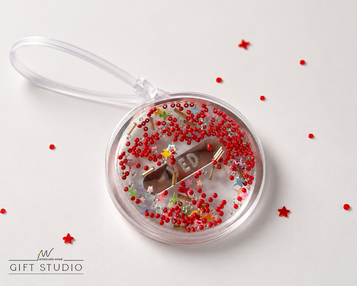 Confetti Tag - Red