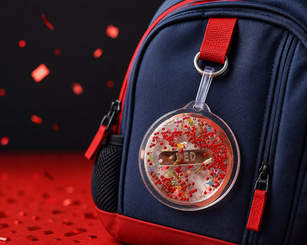 Confetti Tag - Red