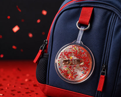 Confetti Tag - Red