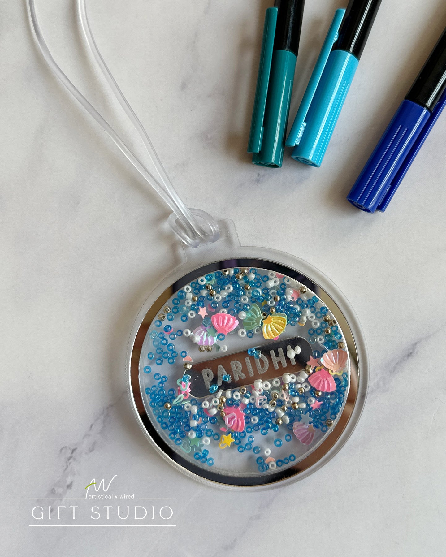 Confetti Tag - Blue