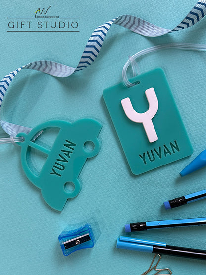 Kids Name Tag Gift Set - Car