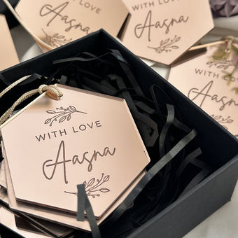 Acrylic Hexagons - Premium Gift Tags