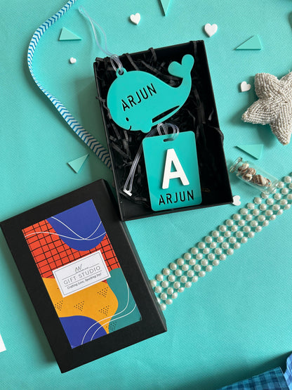Kids Name Tag Gift Set - Icy Blue