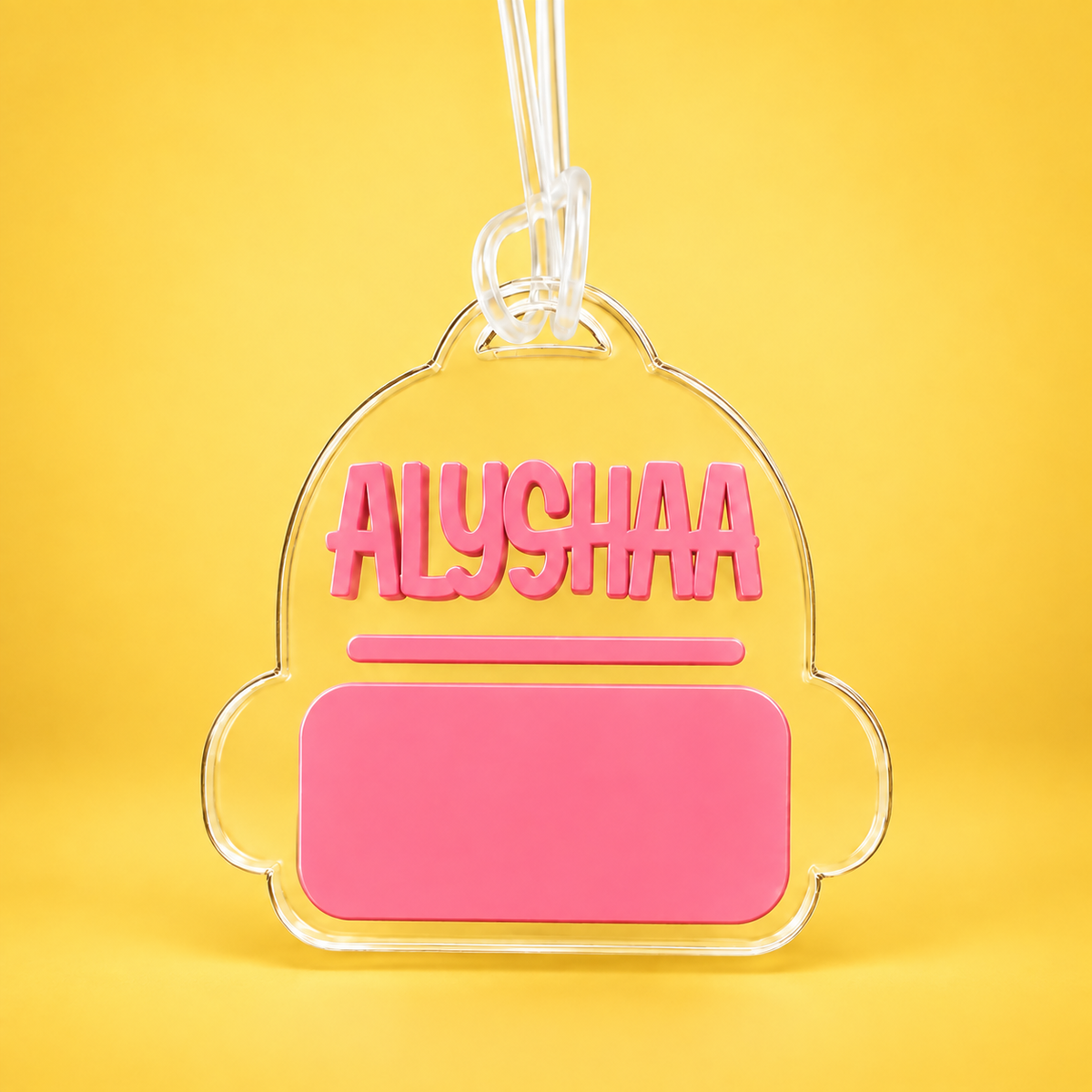 School Pop Bag Tag (Mono)