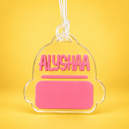 School Pop Bag Tag (Mono)