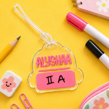 School Pop Bag Tag (Mono)