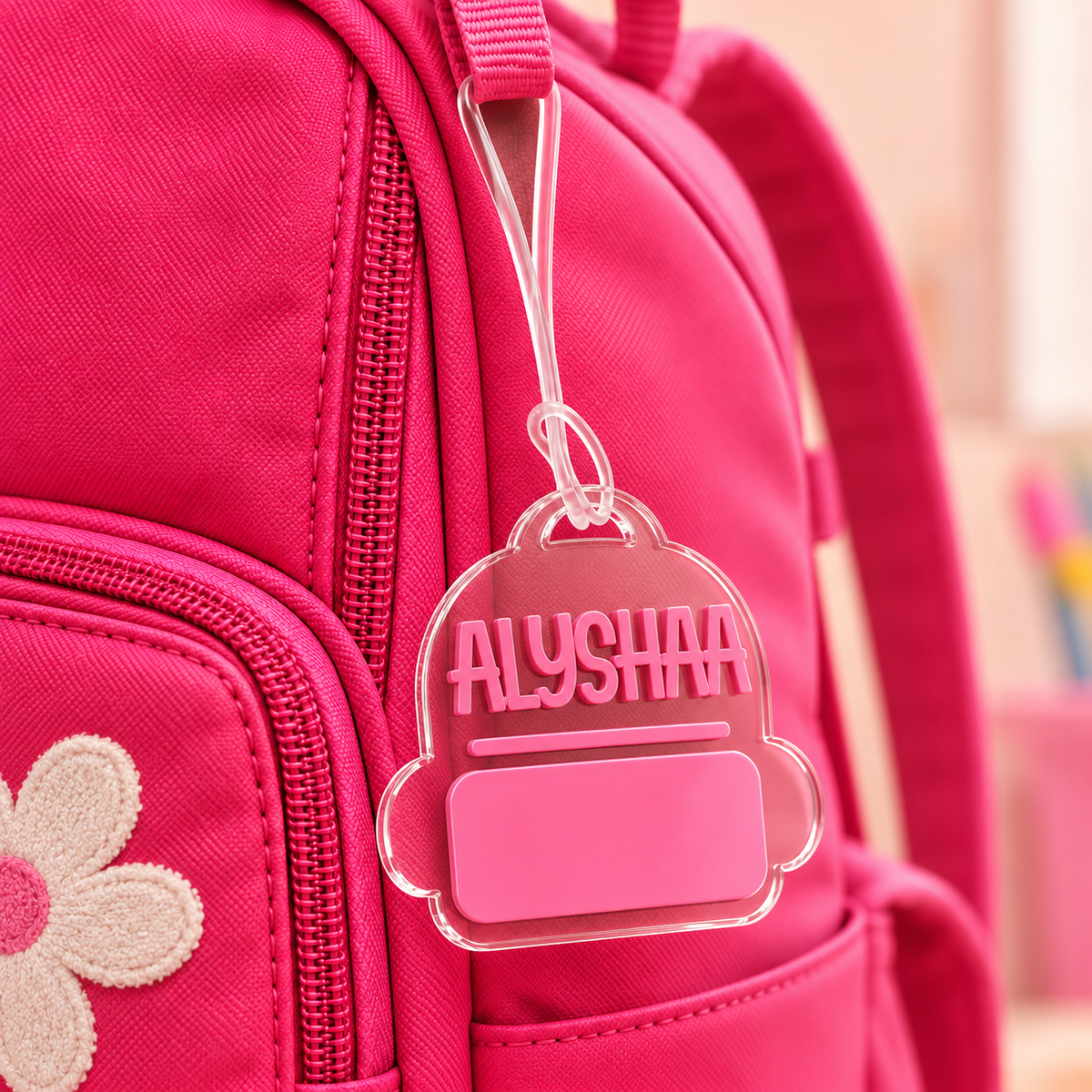 School Pop Bag Tag (Mono)