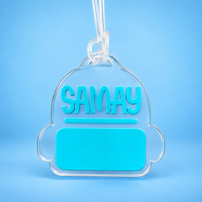 School Pop Bag Tag (Mono)